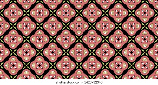 Abstract seamless pattern background. Ornament oriental print texture wrapping paper decoration