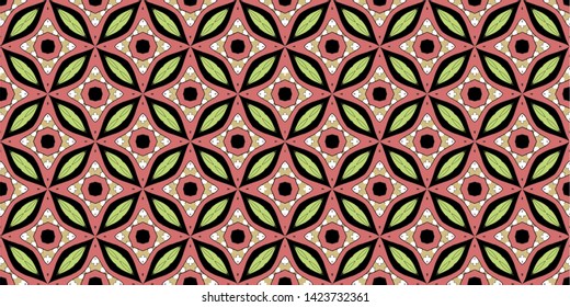 Abstract seamless pattern background. Ornament oriental print texture wrapping paper decoration