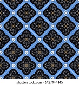 Abstract seamless pattern background. Ornament oriental print texture wrapping paper decoration