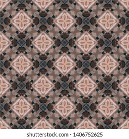 Abstract seamless pattern background for print on fabric, textiles, wallpaper. Vintage retro style ornament.