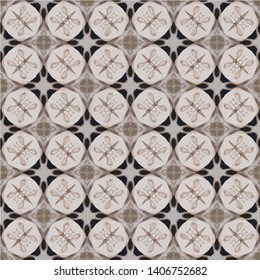 Abstract seamless pattern background for print on fabric, textiles, wallpaper. Vintage retro style ornament.