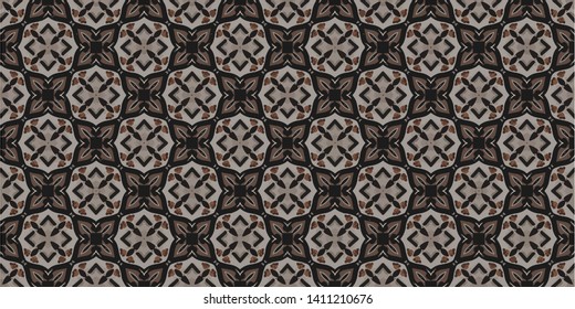 Abstract seamless pattern background for print on fabric, textiles, wallpaper. Vintage retro style ornament