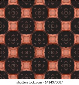 Abstract seamless pattern background for print on fabric, textiles, wallpaper. Vintage retro style ornament