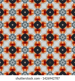 Abstract seamless pattern background for print on fabric, textiles, wallpaper. Vintage retro style ornament