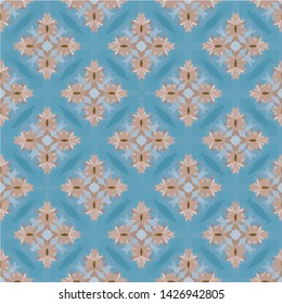 Abstract seamless pattern background for print on fabric, textiles, wallpaper. Vintage retro style ornament