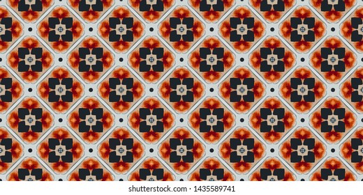 Abstract seamless pattern background for print on fabric, textiles, wallpaper. Vintage retro style ornament