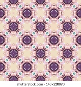 Abstract seamless pattern background for print on fabric, textiles, wallpaper. Vintage retro style ornament