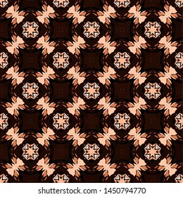 Abstract seamless pattern background for print on fabric, textiles, wallpaper. Vintage retro style ornament