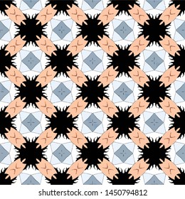 Abstract seamless pattern background for print on fabric, textiles, wallpaper. Vintage retro style ornament