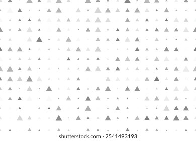 Abstract Seamless pattern background of triangle. Background pattern of evenly spaced black warning symbols of different sizes and opacity. Triangles line random pattern background. EPS Vector