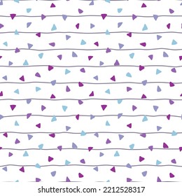 Abstract Seamless Pattern. Background Of Triangles With Lines. Repeated Cute Small Triangle. Geometric Color Printed. Repeating Tiny Triangle Printing. Repeat Design For Prints. Vector Illustration