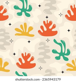 Abstract seamless pattern, background. Vector illustration in modern style.