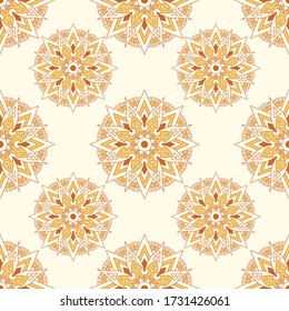 abstract seamless pattern background of yellow flower, Great for fabric and textile, wallpaper, packaging.