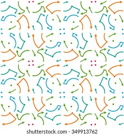 Abstract seamless pattern and backgrounds.Seamless pattern from color arrows.