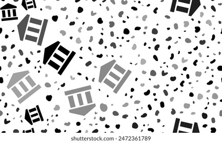 Abstract seamless pattern with bank symbols. Creative leopard backdrop. Vector illustration on white background