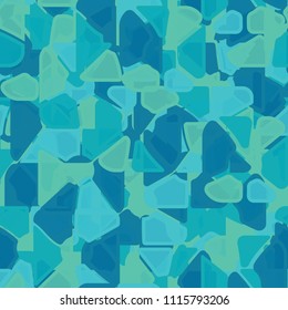 Abstract seamless pattern. At the base of the texture lie the punched squares broken into multi-colored pieces. Camouflage style.