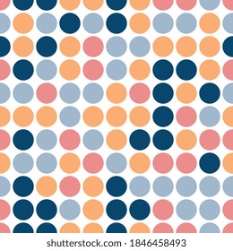 Abstract seamless pattern with basic geometric shapes. Vector multicolor mosaic template