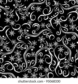 abstract seamless pattern with beautiful flowers