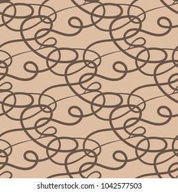 Abstract seamless pattern. Beige and brown background for textile, wallpapers and fabrics
