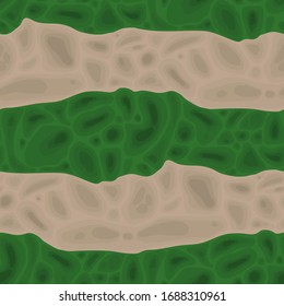 Abstract seamless pattern of beige and green soft formless structures. Inspired by painted cave walls. Repeated vector design