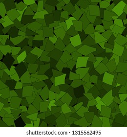Abstract seamless pattern of big pieces of paper of different sizes in green colors