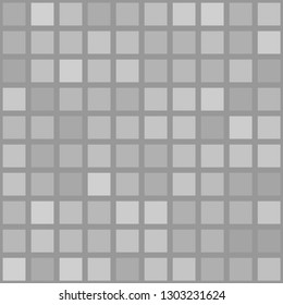 Abstract seamless pattern of big squares or pixels in gray colors