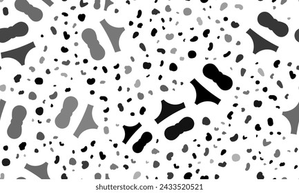 Abstract seamless pattern with bikini symbols. Creative leopard backdrop. Vector illustration on white background