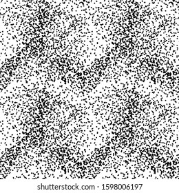 Abstract seamless pattern with black chaotic little points on white background. Monochrome texture. Design for wrapping paper, wallpaper, textile, modern design.