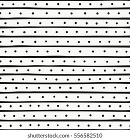 Abstract seamless pattern in black and cream.