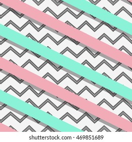 Abstract seamless pattern with black diagonal stripes.