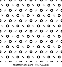 Abstract Seamless Pattern Black Doodle Geometric Figures Background Vector