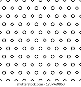 Abstract Seamless Pattern Black Doodle Geometric Figures Background Vector