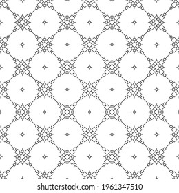 Abstract Seamless Pattern Black Doodle Geometric Figures Background Vector