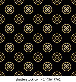 Abstract seamless pattern of black and gold color for wallpapers and background.