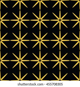 Abstract seamless pattern of black and gold color for wallpapers and background. Seamless line geometric background . Straight Lines Background