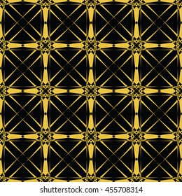 Abstract seamless pattern of black and gold color for wallpapers and background. Seamless line geometric background . Straight Lines Background