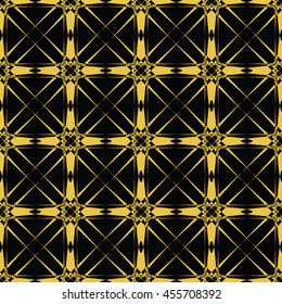 Abstract seamless pattern of black and gold color for wallpapers and background. Seamless line geometric background . Straight Lines Background