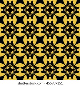 Abstract seamless pattern of black and gold color for wallpapers and background. Seamless line geometric background .Straight Lines Background