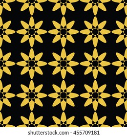 Abstract seamless pattern of black and gold color for wallpapers and background. Seamless line geometric background .Straight Lines Background