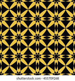 Abstract seamless pattern of black and gold color for wallpapers and background. Seamless line geometric background .Straight Lines Background