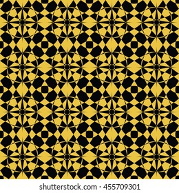 Abstract seamless pattern of black and gold color for wallpapers and background. Seamless line geometric background .Straight Lines Background
