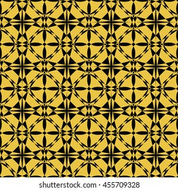Abstract seamless pattern of black and gold color for wallpapers and background. Seamless line geometric background .Straight Lines Background