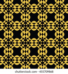Abstract seamless pattern of black and gold color for wallpapers and background. Seamless line geometric background .Straight Lines Background.