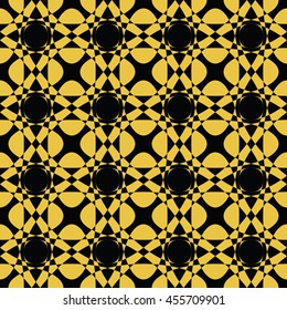 Abstract seamless pattern of black and gold color for wallpapers and background. Seamless line geometric background .Straight Lines Background.