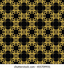 Abstract seamless pattern of black and gold color for wallpapers and background. Seamless line geometric background .Straight Lines Background.