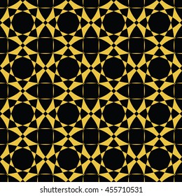 Abstract seamless pattern of black and gold color for wallpapers and background. Seamless line geometric background .Straight Lines Background.
