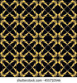 Abstract seamless pattern of black and gold color for wallpapers and background. Seamless line geometric background .Straight Lines Background.