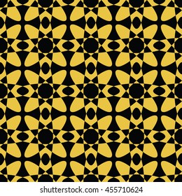 Abstract seamless pattern of black and gold color for wallpapers and background. Seamless line geometric background .Straight Lines Background.