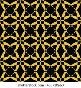 Abstract seamless pattern of black and gold color for wallpapers and background. Seamless line geometric background .Straight Lines Background.