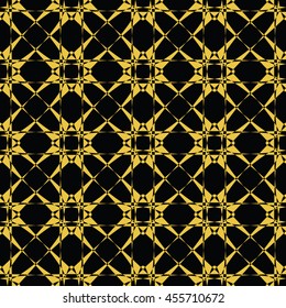 Abstract seamless pattern of black and gold color for wallpapers and background. Seamless line geometric background .Straight Lines Background.